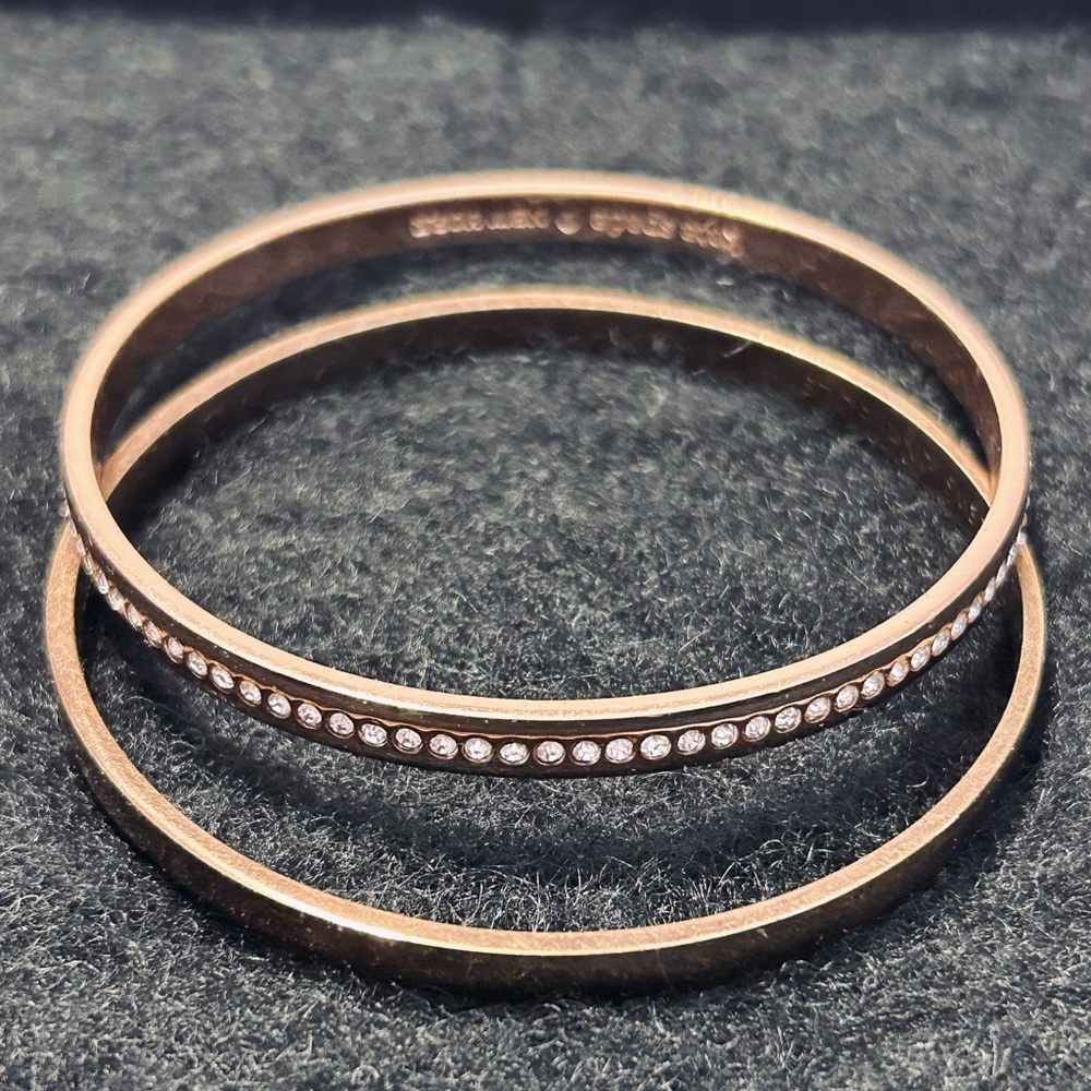 kate spade ♠️ Rose Gold Tone Bangle Set - Picture 10 of 10